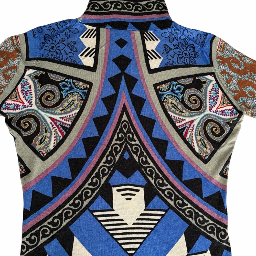 ETRO Multicolor Printed Mock Turtleneck Jumper IT40 - EUC - Picture 10 of 16